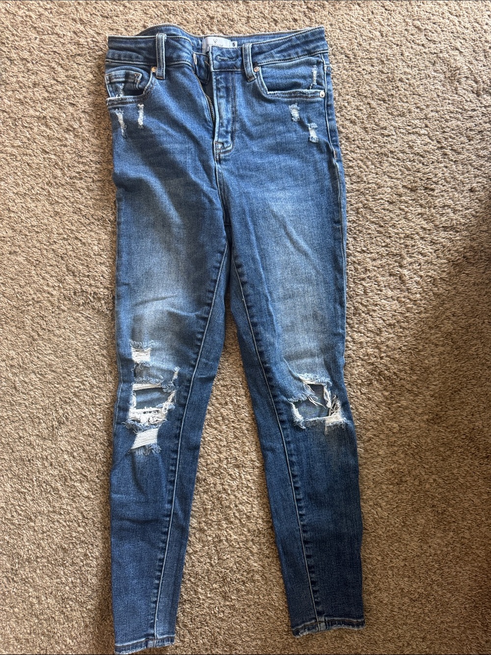 Windsor Distressed Blue Skinny Jeans